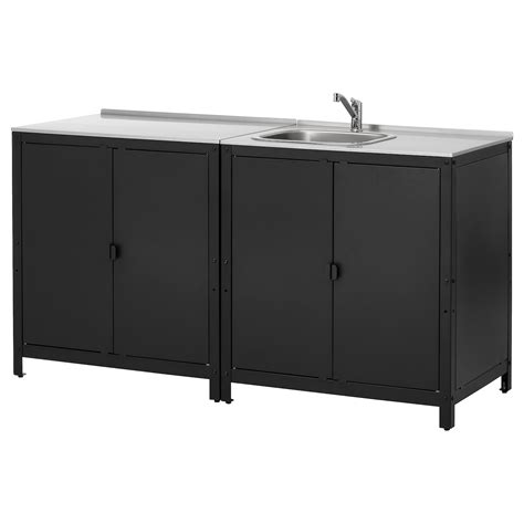 sink cabinet stainless steel grill compainion|GRILLSKÄR Kitchen sink unit/cabinet, outdoor, .